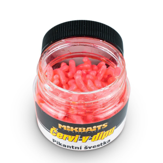 Mikbaits Červi v dipu Pikantní švestka 50ml
