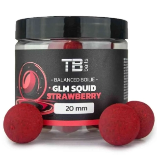 TB Baits Vyvážené Boilie Balanced + Atraktor GLM Squid Strawberry 20mm/100g
