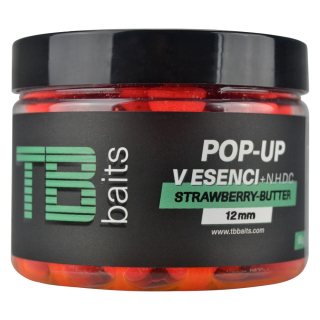 TB Baits Plovoucí Boilie Pop-Up Strawberry Butter + NHDC 12mm/65g