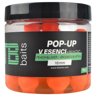 TB Baits Plovoucí Boilie Pop-Up Orange Peach Liver + NHDC 16mm/65g