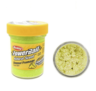 Berkley Těsto na pstruhy PowerBait Natural Scent Trout Bait Light Green/Glitter - Cheese 50g