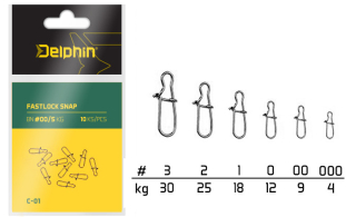Delphin Karabinka Fastlock Snap /10 ks