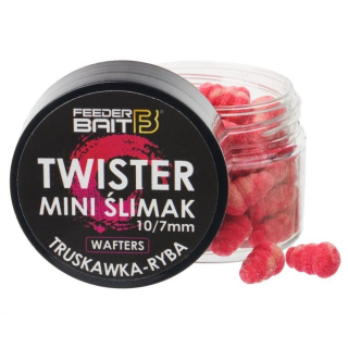 FeederBait Mini Šlimak Wafters Jahoda/Ryba 11x8 mm/25ml