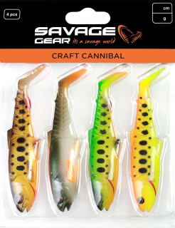 Savage Gear Gumová Nástraha Craft Cannibal Paddletail Dark Water Mix 4 ks