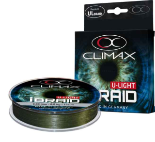Climax Splétaná šňůra iBraid U-Light zelená oliva /135m