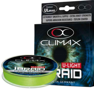 Climax Splétaná šňůra iBraid U-Light neon-zelená /135m