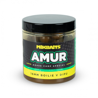 Mikbaits Amur range boilie v dipu Amur 16mm/250ml