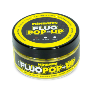 Mikbaits Mini Plovoucí boilie fluo Banán Hruška 10mm/100ml