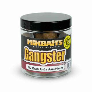 Mikbaits Gangster boilie rozpustné G2 Krab Ančovička Asa 24mm/250ml