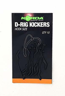 Korda Rovnátko na háček Kickers D Rig Green Medium /10 ks
