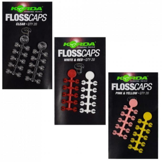 Korda Zarážky na nástrahy Floss Caps Clear /20 ks