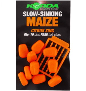 Korda Umělá kukuřice Slow Sinking Maize Orange Citrus Zing /10 ks