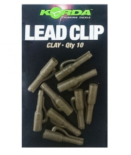 Korda Závěsky na olovo Lead Clip Clay /10 ks