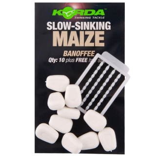 Korda Umělá kukuřice Slow Sinking Maize White Banoffee /10 ks