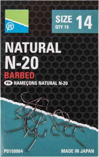 Preston Innovations Háčky Natural N-20 hooks /15 ks
