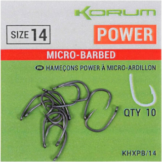 Korum Háčky Xpert Power Hooks barbed /10 ks