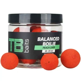 TB Baits Vyvážené Boilie Balanced + Atraktor Peach Liver 20-24mm/100g