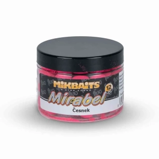 Mikbaits Mirabel Fluo boilie Česnek 12mm/150ml