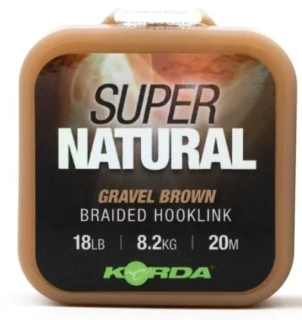 Korda Návazcová šňůrka Super Natural Gravel Brown 25lb/20m