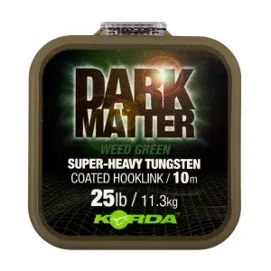 Korda Návazcová šňůrka Dark Matter Tungsten Coated Braid Weed Green 25lb/10m