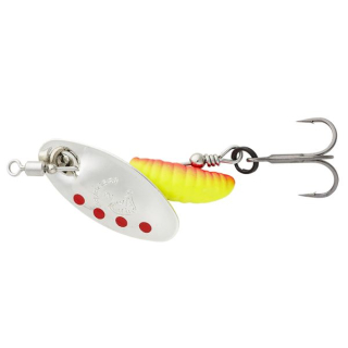 Savage Gear Třpytka Grub Spinners Silver Red Yellow #0/2,2g