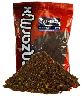 Benzar Mix Krmítková směs Turbo Feeder Groundbait Black Halibut 800 g