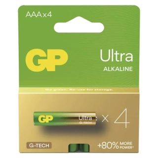 GP Alkalická baterie Ultra AAA - 4 ks