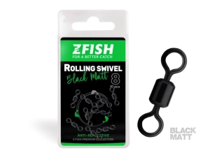 Zfish Obratlík Rolling Swivel Black Matt #8 /10 ks