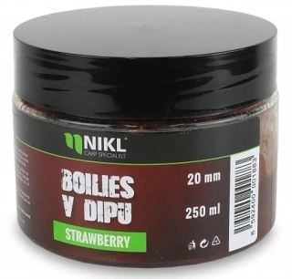 Nikl Boilies v dipu Strawberry 24mm/250g