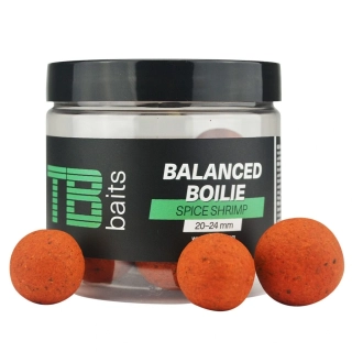 TB Baits Vyvážené Boilie Balanced + Atraktor Spice Shrimp 20-24mm/100g