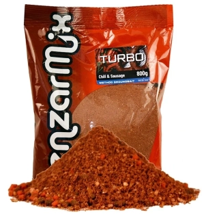 Benzar Mix Krmítková směs Turbo Method Groundbait Chilli & Sausage 800 g